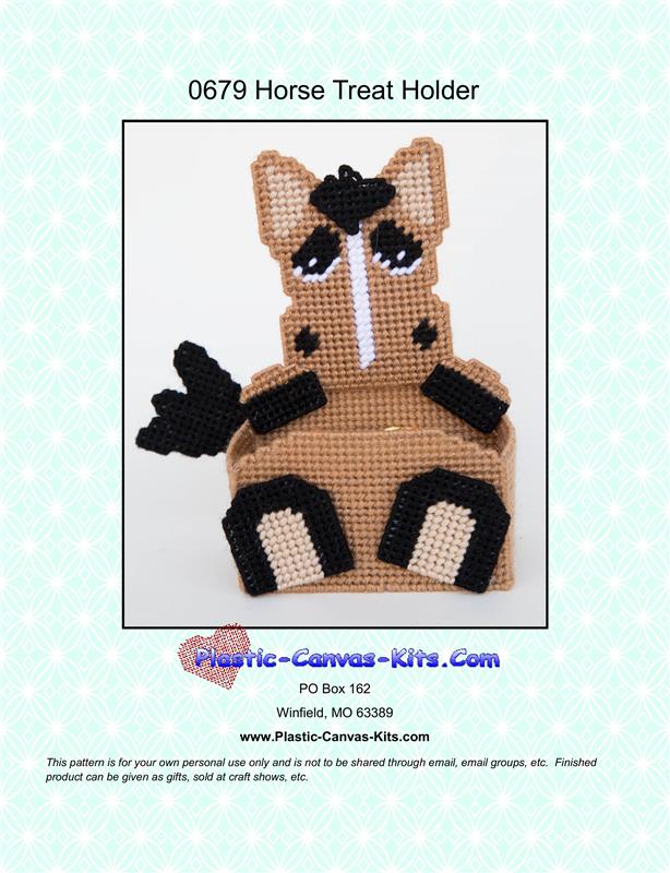 "Horse Treat Holder" Plastic Canvas Pattern