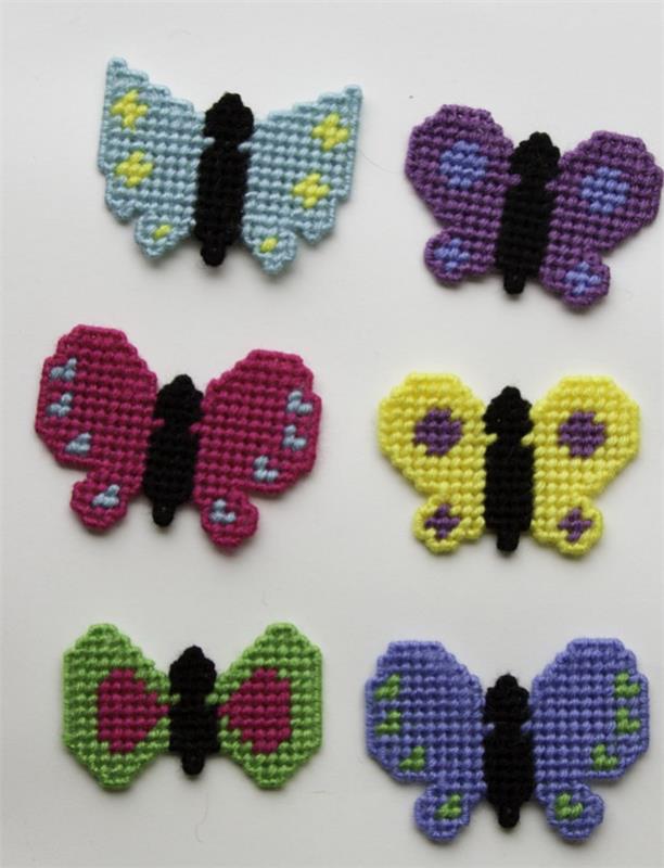 Butterfly Magnet Set Plastic Canvas Pattern