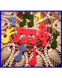 "Musical Notes Christmas Tree Ornaments"