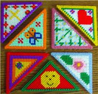 bookmarks canvas plastic pattern