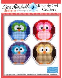 "Roundy Owl Coasters - Single Page Pattern"