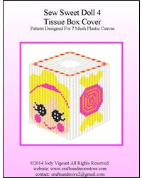 "Sew Sweet Doll 4 Tissue Box Cover"