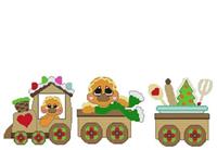"Gingerbread train" | Plastic Canvas Pattern