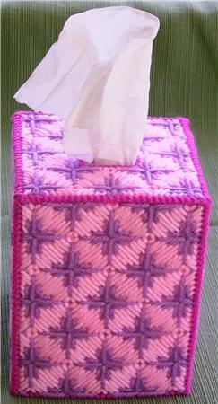 purple tissue holder