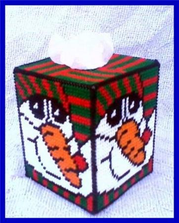 Snowman tissue box cover deals