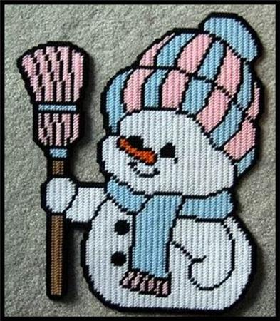 Little Chubby Snowman Plastic Canvas Pattern