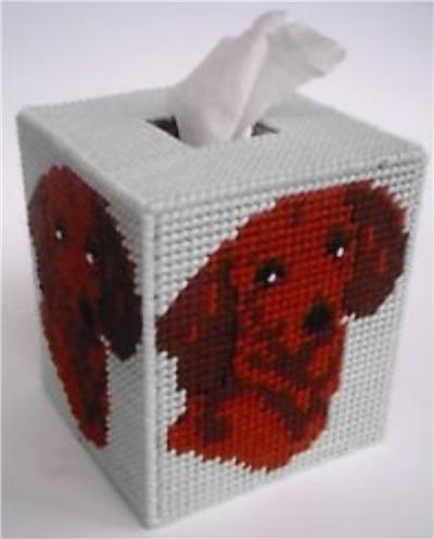 Dachshund Dog Tissue Topper-Plastic Canvas Pattern or Kit 