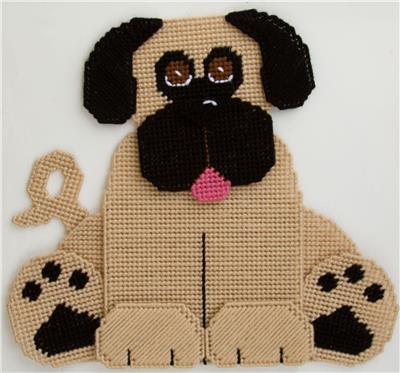 Pug Dog Wall Hanging-Plastic Canvas Pattern or Kit 