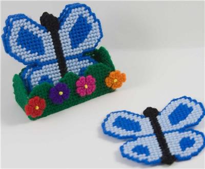 "Butterfly Coaster Set" | Plastic Canvas Pattern