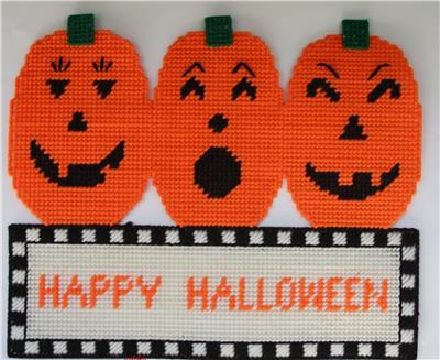 "Happy Halloween Pumpkin Trio"