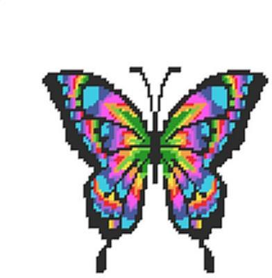 Beauty Butterfly Plastic Canvas Pattern